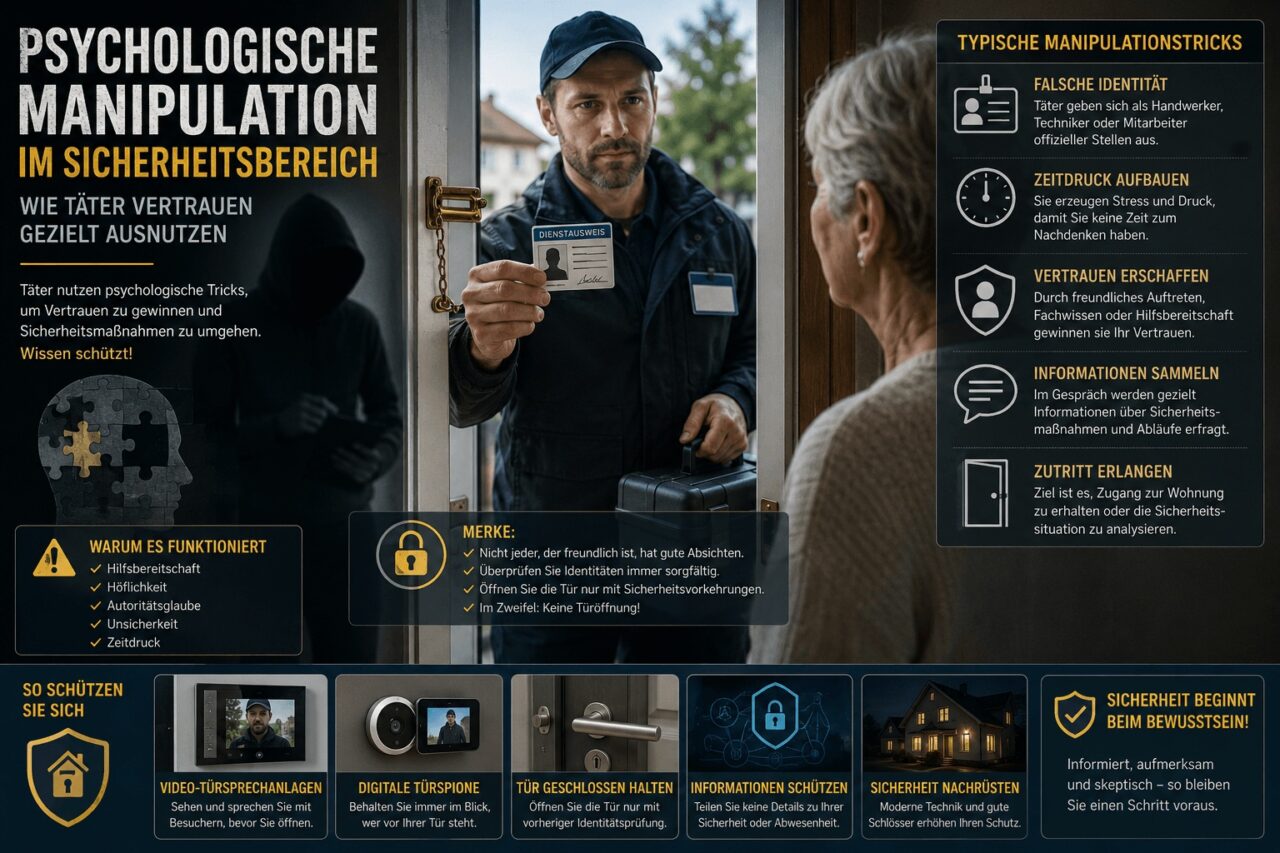 Psychologische Manipulation im Sicherheitsbereich durch Social Engineering und Täuschung an der Haustür
