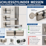 Schließzylinder richtig messen mit Anleitung für Innen- und Außenmaß
